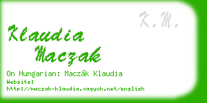 klaudia maczak business card